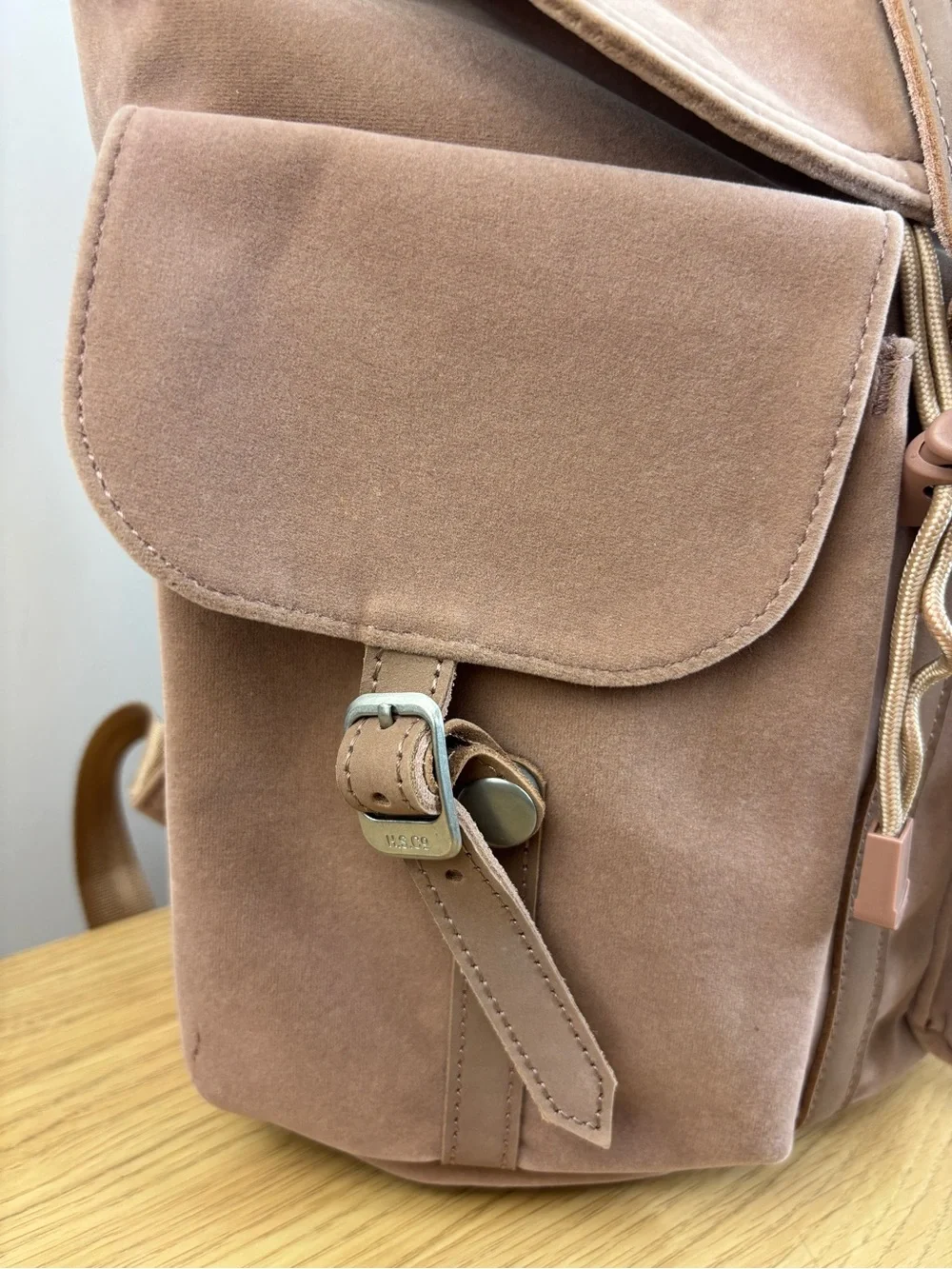 Herschel Supply Co. Dawson Pale Pink Velvet Small Backpack NWOT